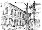 Todays drawings with Urban Sketchers São Paulo, at Vila Maria Zélia, a 1917 housing compound built for factory workers