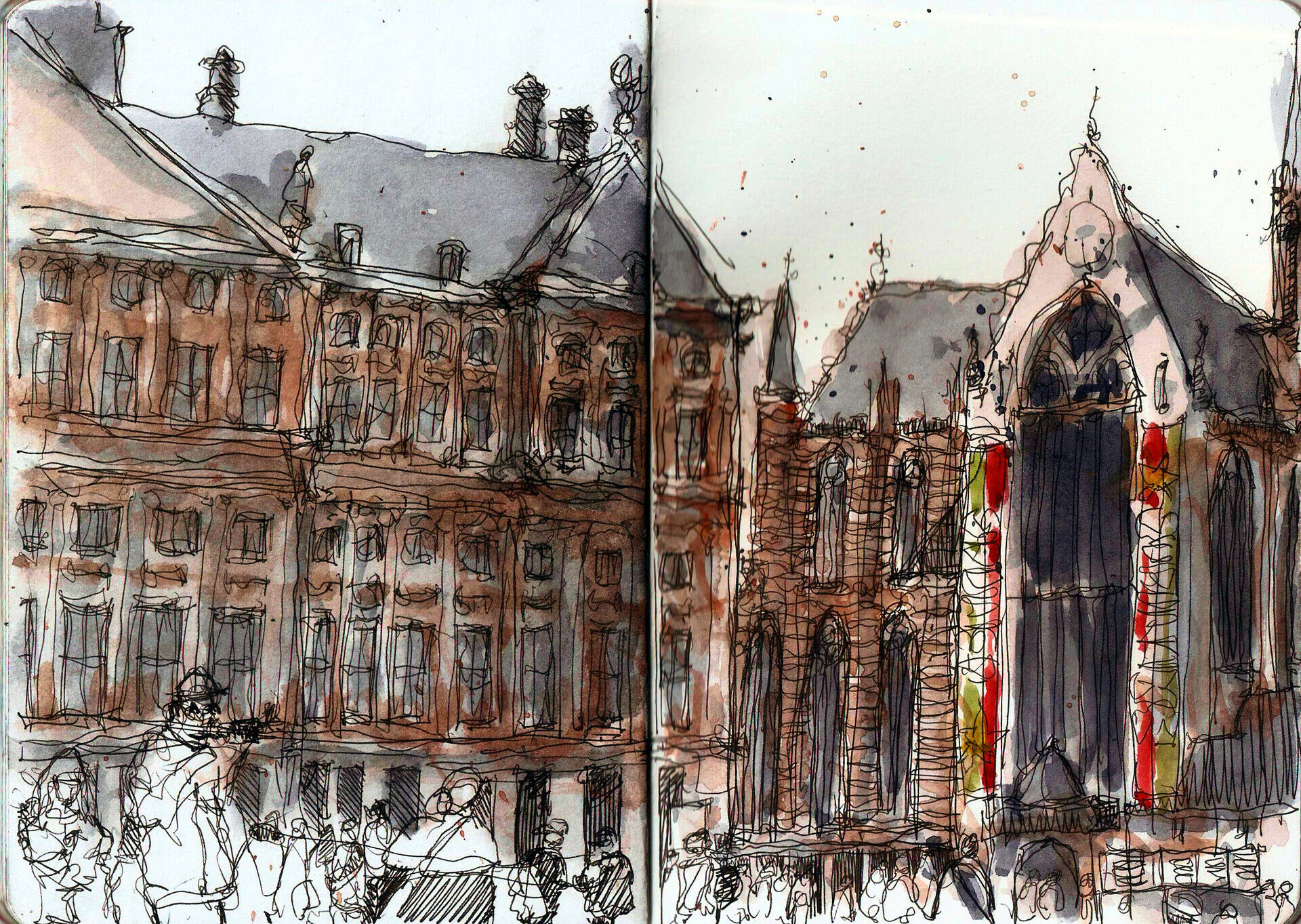 sketch of amsterdam