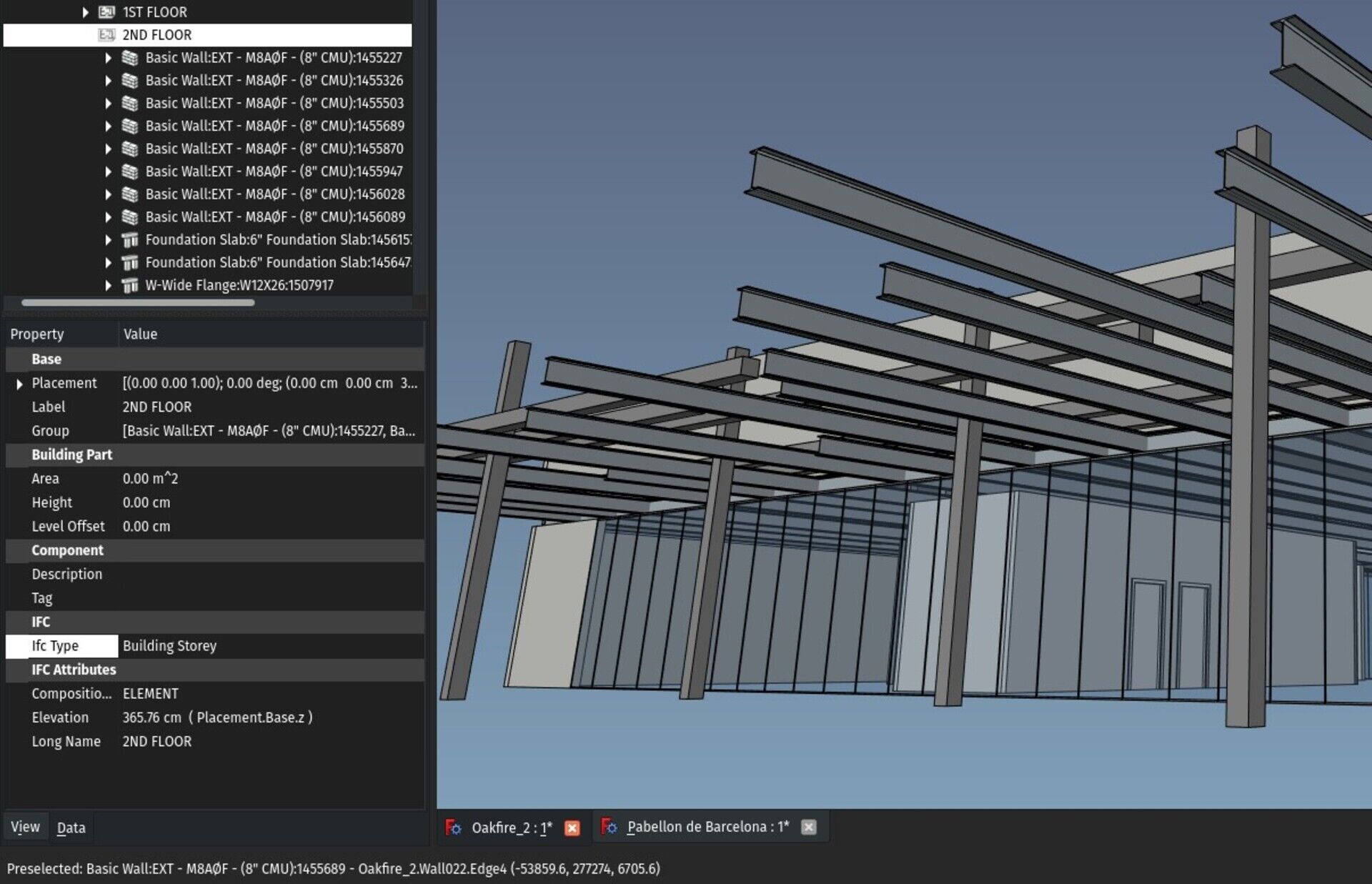 Dynamic IFC attributes as they appear in the FreeCAD
UI