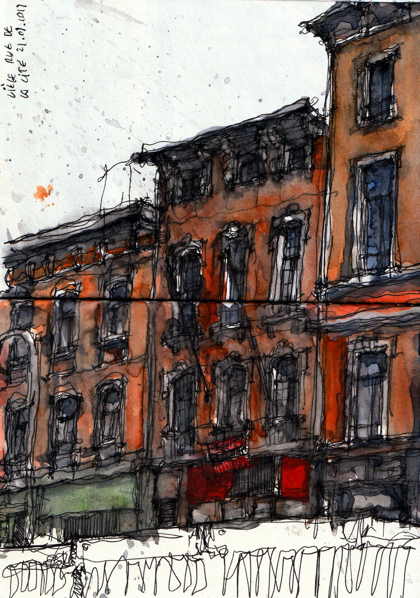 sketch of rue de la cité