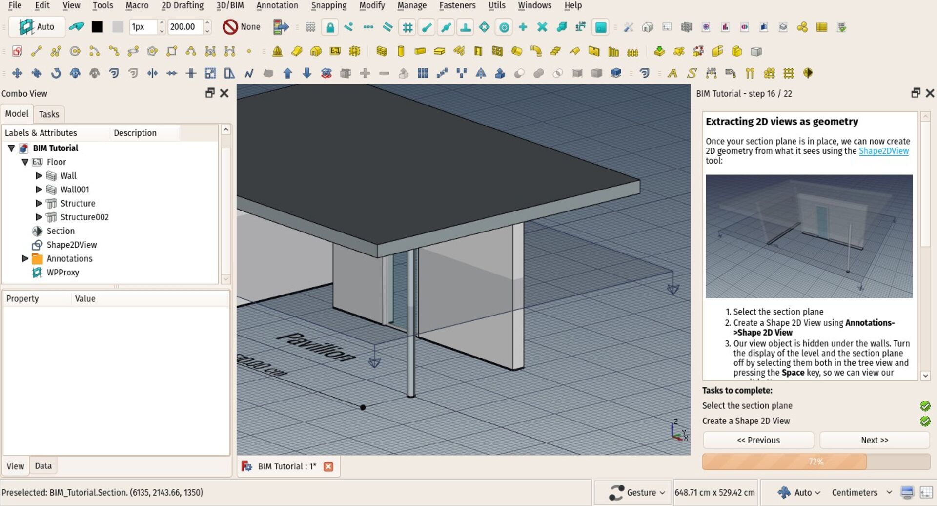 the BIM tutorial