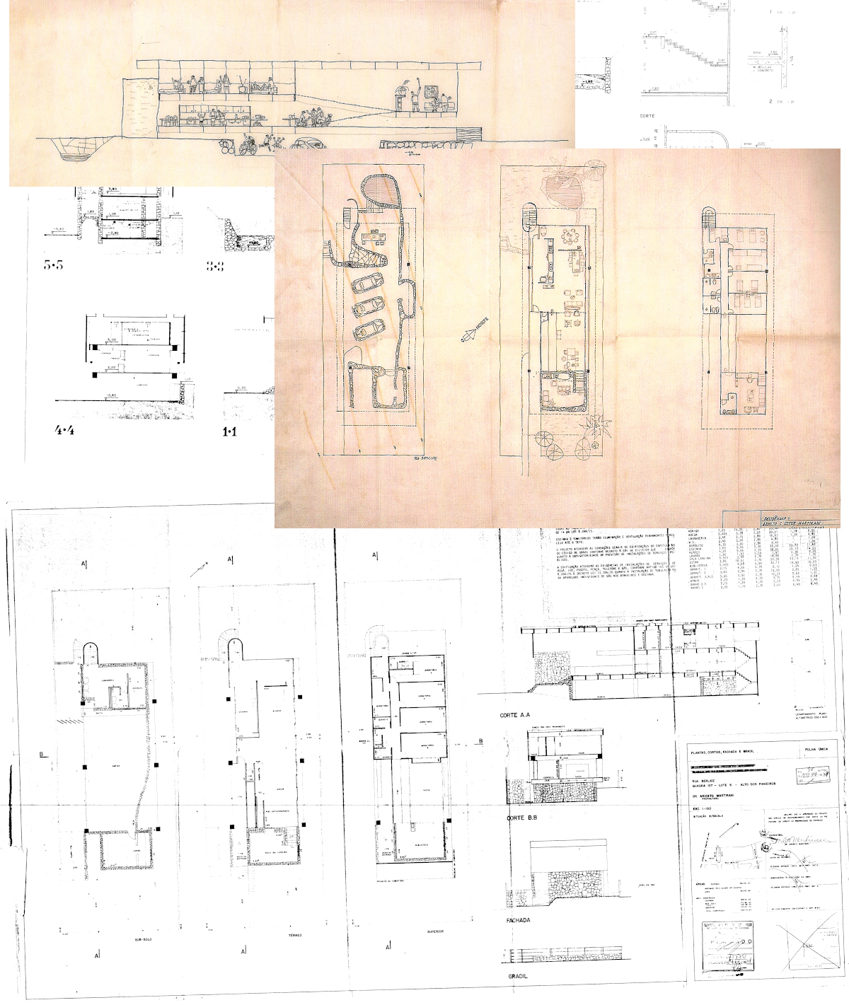 collage of Artigas's drawings