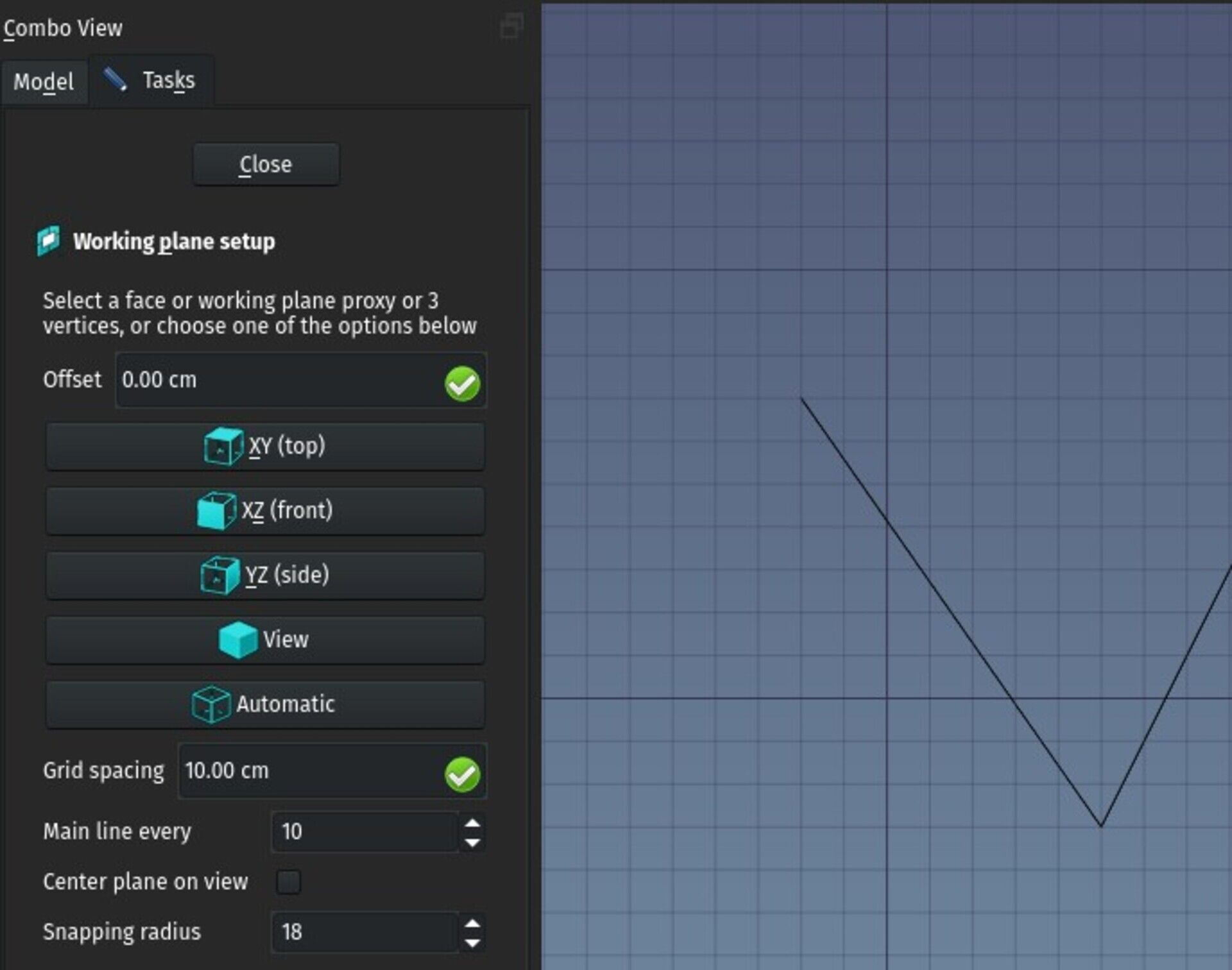 cleaner Working Plane
dialog