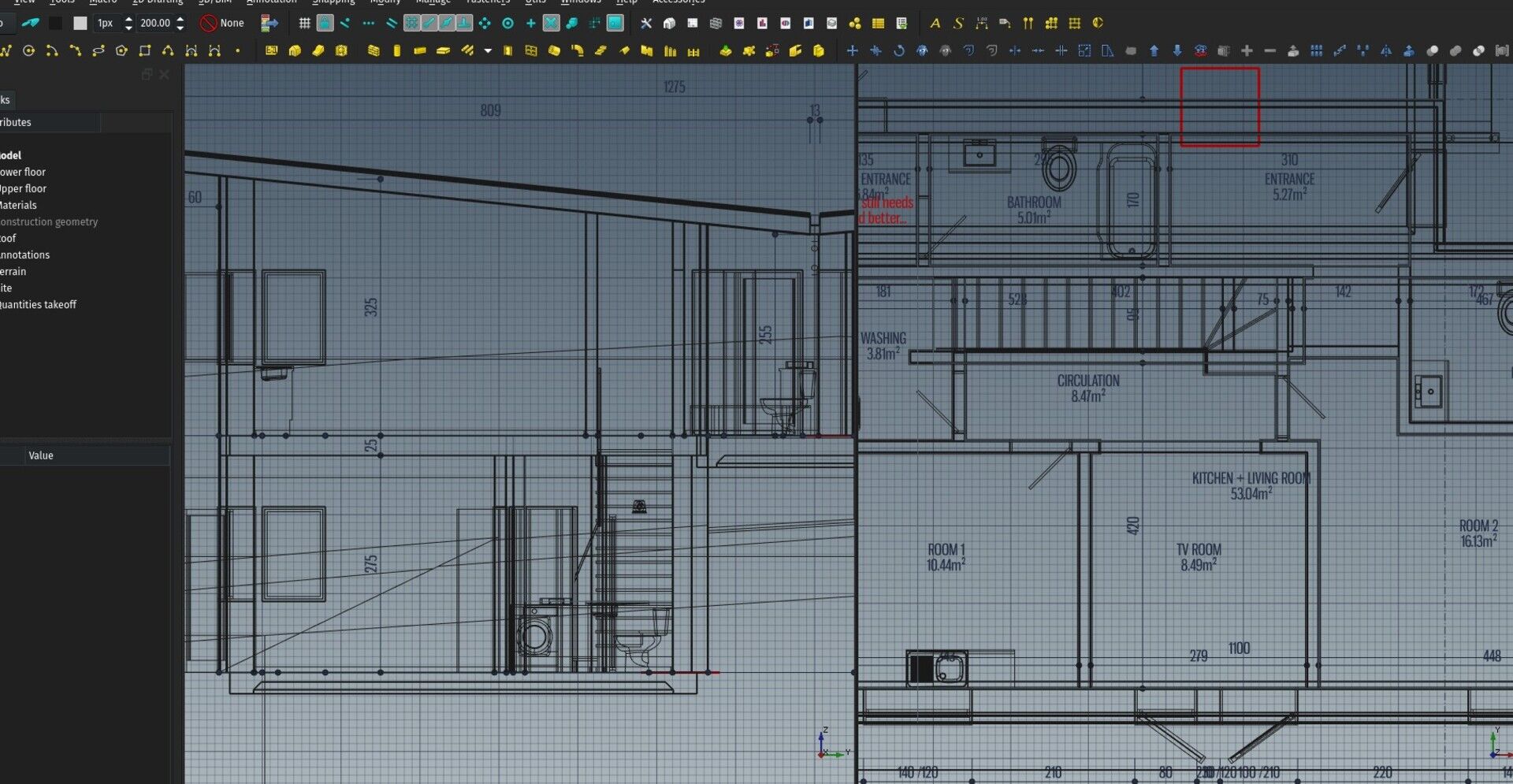 Grids appearing in different views