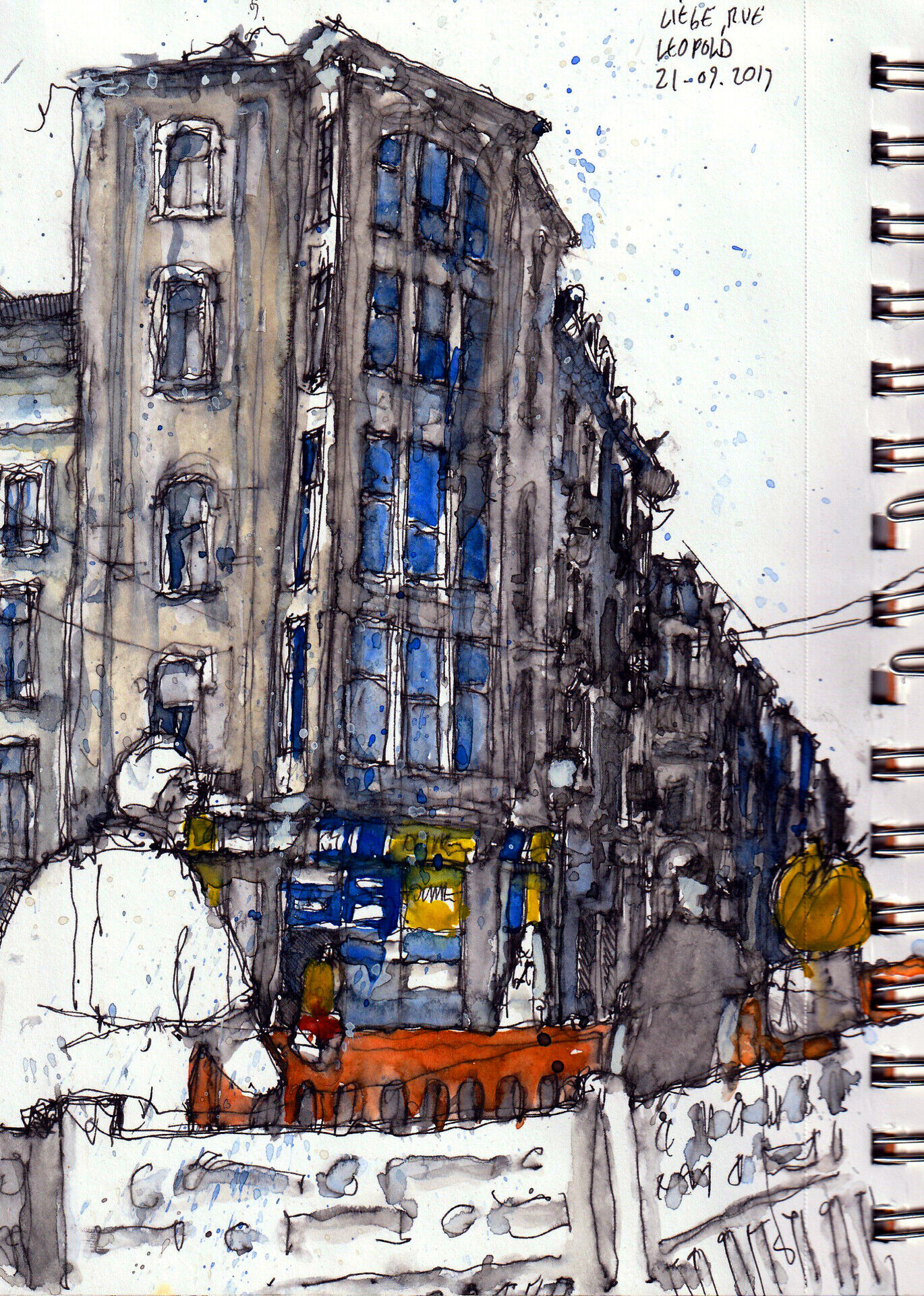 sketch of rue Leopold