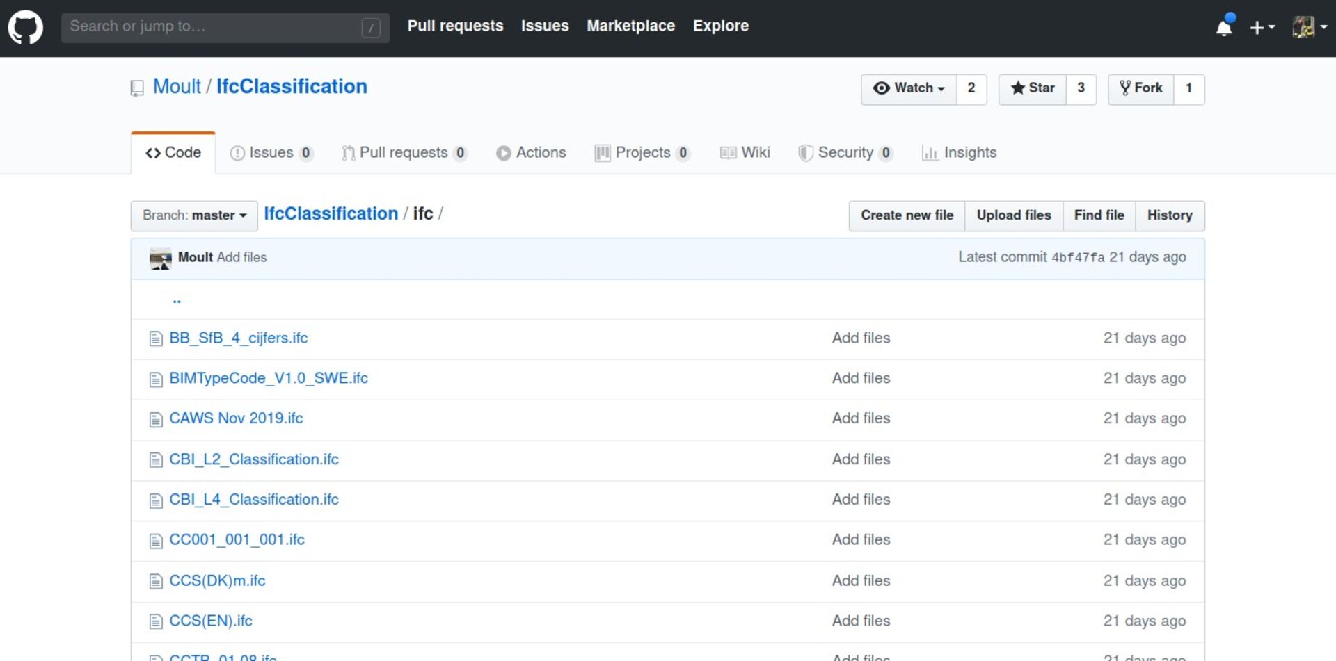 screenshot of Moult's github