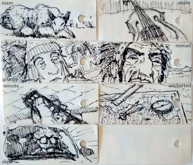 eight small sketches of inktober 2024