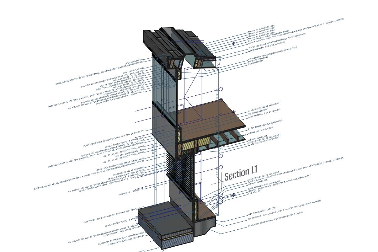 An architectural detail in FreeCAD