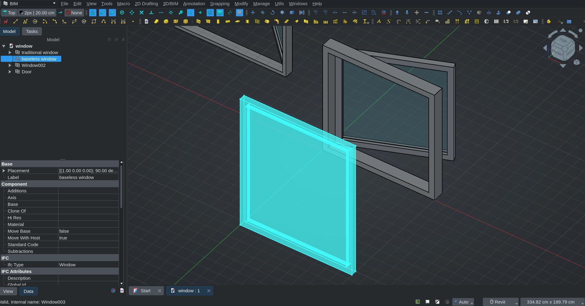 screenshot showing a baseless window